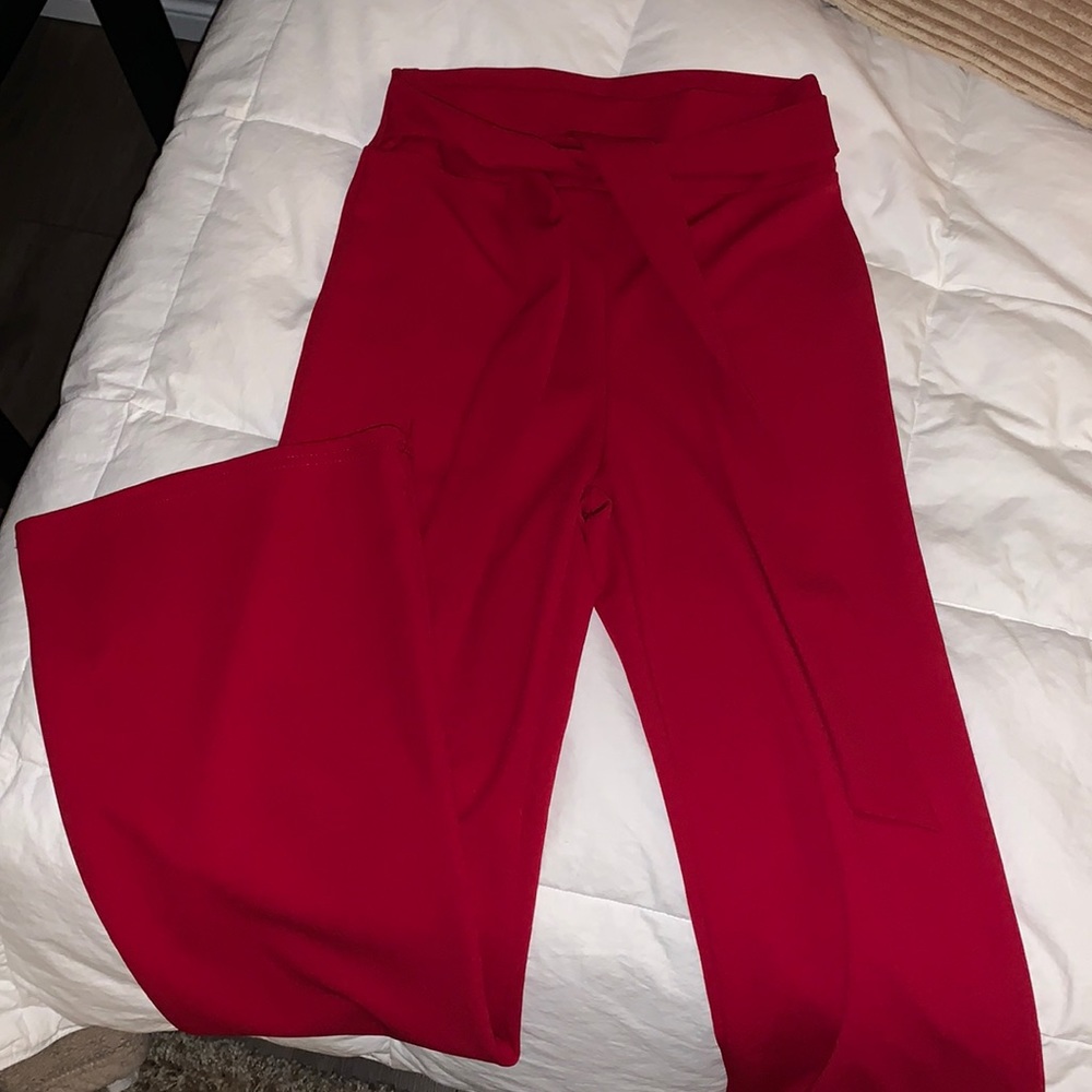 Red dress pants